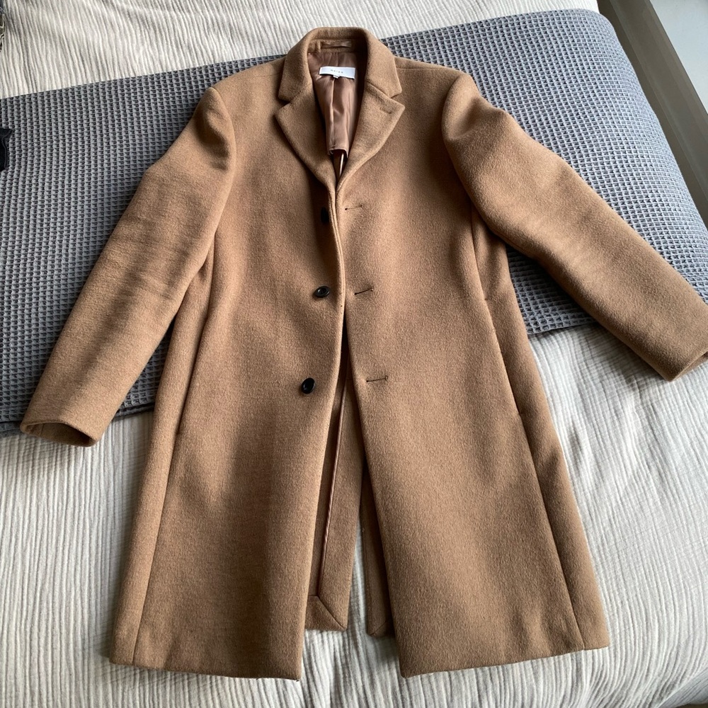 Men’s Reiss wool coat in beige